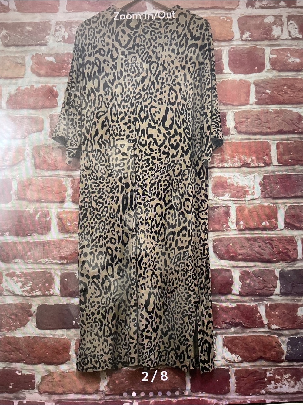 Chico's Leopard Print Midi Dress in Beige and Black